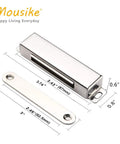 Heavy Duty Magnetic Door Catch 70 Pound Stainless Steel Cabinet Magnets For Kitchen Cupboard Wardrobe Closet Drawer Latch Three Point Eight Inches Built For Everyday Use Strong Magnetic Hold 10 Pack, showing dimensions