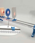 Pro Grade Physical Optics Experiment Kit With Complete Optical Platform Setup showing optical bench and lens elements.