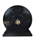 Portable Garden Hose Reel That Swallows All Your Water Lines And Tubing With Zero Fuss Super Snappy To Wind Up And Store Away, heavy-duty design, black finish.