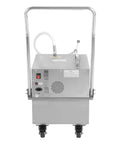 Built Tough Mobile Fryer Oil Filter 370W Commercial Oil Filtration Cart stainless steel cart with handle and hose.