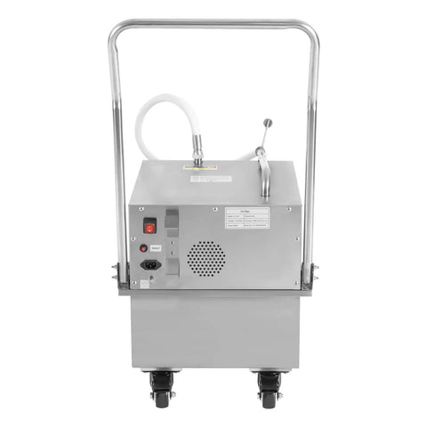 Slick Commercial 55 Liter Fryer Oil Filter Cart Heavy Duty 550 Watt with pump and stainless steel build, portable kitchen oil purification.