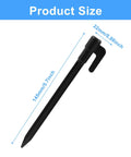 24 Pack 5.7 Inch Plastic Tent Stakes For Tents And Canopies, Durable Beach Tent Pegs In Black, Heavy Duty Outdoor Camping Stakes With 0.86 Inch