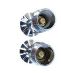 Quick Response Pendent Fire Sprinkler Head 155F Chrome Brass Half Inch Red Glass Bulb Parabolic Downward Spray Pattern, pair view.