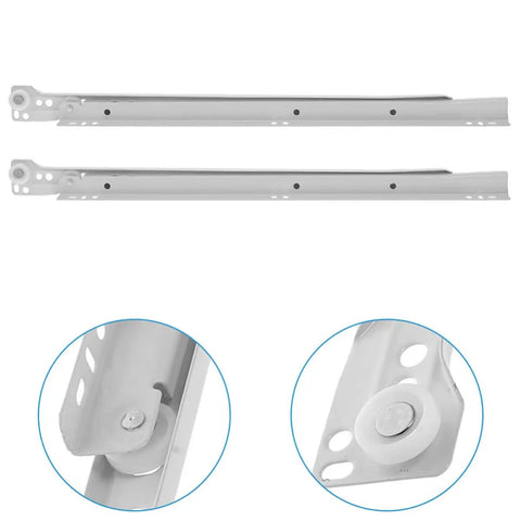 Two Pack Heavy Duty Drawer Sliders Replacement Rails, 14 Inch Cold Rolled Steel With Smooth Operation And High Load Capacity
