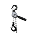Super Heavy Duty Hand Chain Hoist Cranked Aluminum Alloy Wire Tensioner With Stainless Steel Gears for manual lifting projects, showing hook and handle.