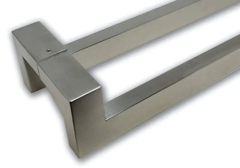 Top Slick 32 Inch Offset Rectangular Pull Handle For Back To Back Doors Marine Grade 316 Stainless Steel Brushed Satin Finish Heavy Duty Door Hardware Plug And Play Install Badass Grip Ready To Roll Today