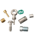 Heavy Duty Banjo Hydraulic Hose Fitting For Mountain Bike Brakes MT4 MT5 MT6 MT7 MT8 with silver and brass components