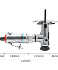 Slick Pneumatic Jigsaw Reciprocating Saw 8000Rpm 10Mm Stroke shows dimensions and detailed design of air powered wood cutter.