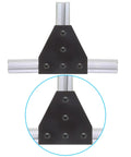 4 Pack 2020 T Shape Joint Plates For Aluminum Extrusion T Slot Corner Brackets With Five-Hole Design 6mm Slot 90 Degree Connector Black