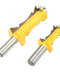Pro Grade Crown Router Bits Set for Decorative Moldings, Durable Carbide Alloy Construction, Half Inch Shank, Two Piece Pack