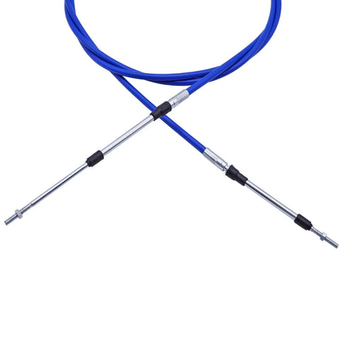 Universal Marine Throttle And Shift Control Cable For Outboard Motors 12 Ft Length 8.5 Mm Outer Diameter Blue Jacket
