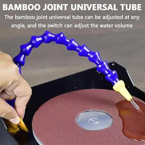 Adjustable bamboo joint universal tube for Professional Wet Dry Bench Sander And 350W Electric Grinder delivering water control.