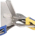 Close-up of Sheet Metal Hand Seamer For Flattening And Seaming Durable Steel Multiuse Duckbill Clamp With Comfortable Grip