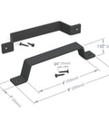 8 Inch Barn Door Handles Set Of 2 Black Heavy Duty Pull Handles For Gates Fences Sheds Garages Sliding Doors Rustic Farmhouse Industrial Style For Indoor Outdoor Exterior Interior Use shown with measurements
