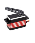 High Performance RC Servo With Steel Gears And Coreless Build Delivers Hella Fast Zero Point One Second Response Along With 35 Kg Cm Torque At Eight Point Four Volts Includes Forty Five Millimeter Arm for precise steering in RC vehicles.