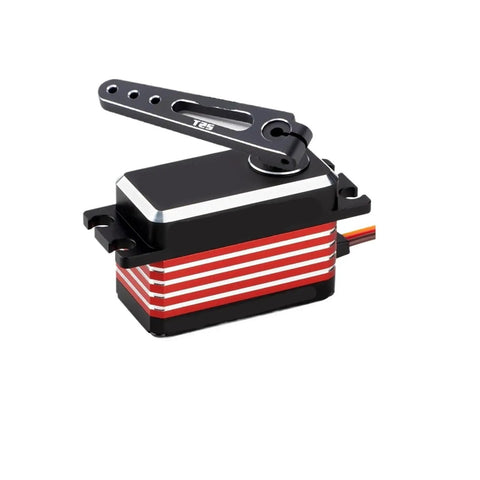 High Performance RC Servo With Steel Gears And Coreless Build Delivers Hella Fast Zero Point One Second Response Along With 35 Kg Cm Torque At Eight Point Four Volts Includes Forty Five Millimeter Arm for precise steering in RC vehicles.