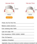 Ultra Thin Recessed Can Lights 10 Pack 15W Downlight Fixtures 3 Inch Adjustable CRI 98 Plus Ceiling Spotlight with sizes labeled.