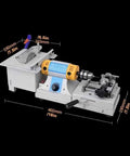 Gemstone Polisher Grinder Buffer Machine For Jewelry Making, Mini Table Saw With 750W Motor And 10000 RPM, shown with dimensions