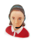 1 To 9 Scale Female RC Pilot Figure Kit Vinyl Miniature For Airplane Models Realistic Painted Detail Red L35mm W25mm H39mm