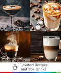 Double Cup Barista Style Home Fully Automatic Coffee Machine With 36 Drink Presets and Touchscreen Controls coffee drinks