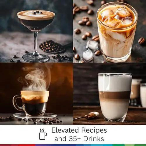 Double Cup Barista Style Home Fully Automatic Coffee Machine With 36 Drink Presets and Touchscreen Controls coffee drinks