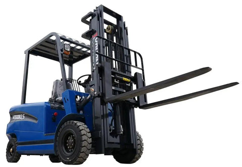 2025 Heavy Duty Electric Forklift 2.5 Ton Capacity Rock Solid Steel Chassis with hydraulic controls for efficient warehouse use.
