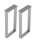 Two Pack Hella Sturdy Industrial Steel Tube Table Legs Heavy Duty Metal Desk Supports for rustic coffee tables and modern nightstands.