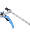Two Pack Adjustable Bench Dogs Clamps With Ratchet Design for Three Quarter Inch Dog Hole Woodworking Projects, blue handle