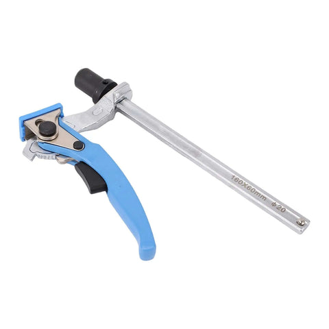 Two Pack Adjustable Bench Dogs Clamps With Ratchet Design for Three Quarter Inch Dog Hole Woodworking Projects, blue handle