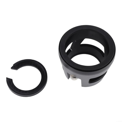 Adjustable Height Espresso Tamping Station With 58 Mm Portafilter Cradle showing removable black cradle holder and ring.