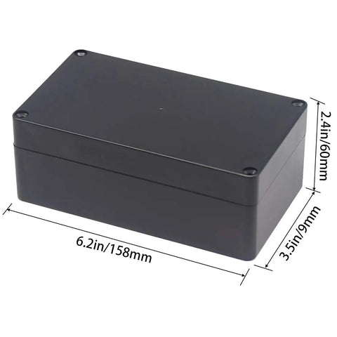 IP65 Waterproof Outdoor Project Box With Durable ABS Plastic Electrical Enclosure In Black For Tough Outdoors All Weather Ready Perfect For DIY Projects 6.22 By 3.54 By 2.36 Inches Pack Of 2