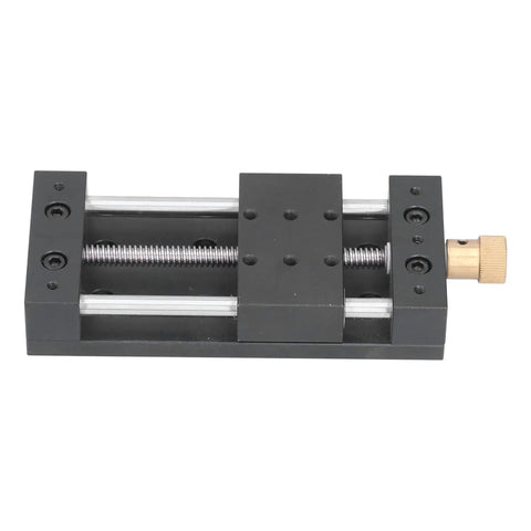 Dope Manual Sliding Table Linear Stage With Aluminum Alloy Rail And Base, Lightweight, Rustproof And Durable, High Precision Motion For CNC, Shop Or Lab Use, Easy Handwheel Drive, Solid Track For Accurate Positioning. manual sliding stage with handwheel