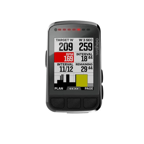 GPS Cycling Computer For Bikes With 2.2 Inch Color Screen Easy Setup And Readouts For Speed Distance Power And Maps, front view