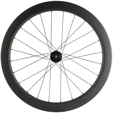 Carbon Disc Brake Wheelset For Road Bikes 700c Clincher Ride-Ready 55mm Deep, 25mm Wide, Tubeless Ready, UD Matte Rim