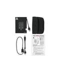 Heavy Duty 2TB USB 3.0 External Hard Drive Featuring 256 Bit FIPS Hardware Encryption And Integrated Keypad Pin Lock with accessories.