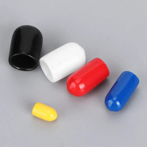 Colorful PVC caps from Pro Grade Vacuum Line Cap Kit 20 Pcs Assorted Sizes 1 8th 3 16th 1 4th 5 16th 3 8th Inch