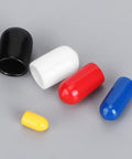 Pro Grade Durable PVC Vacuum Line Caps Kit with 20 pieces in 5 sizes from 1/8 to 3/8 inch, colorful caps on gray background.