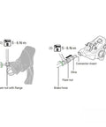 Dead Nuts Accurate 8mm Open Torque Wrench For Bicycle Brake Handle Tightening Manual Tubing Adjustment Tool No Sweat Setup For Serious Road And Mountain Riders showing flare nut and hose connection diagrams.