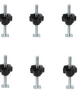 Must Have Track Knob Kit And Track Bolt Set For Woodworking Jigs And Fixtures With Miter T Track Jig Accessories Includes 6 Knobs