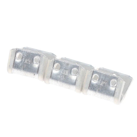 Heavy Duty Five Hole Sofa Spring Clips To Rescue Saggy Seats Straight Up Carbon Steel furniture fasteners arranged in a row.