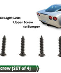 Steel Taillight Security Screws Set For C6 Corvette 2005 Through 2013 Bumper Tail Lamp Lens Fix Kit 4 Pc Replacement Fasteners
