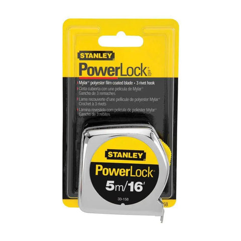 PowerLock 16-Foot Tape Measure With Tru-Zero End Hook, Chrome ABS Case in Packaging