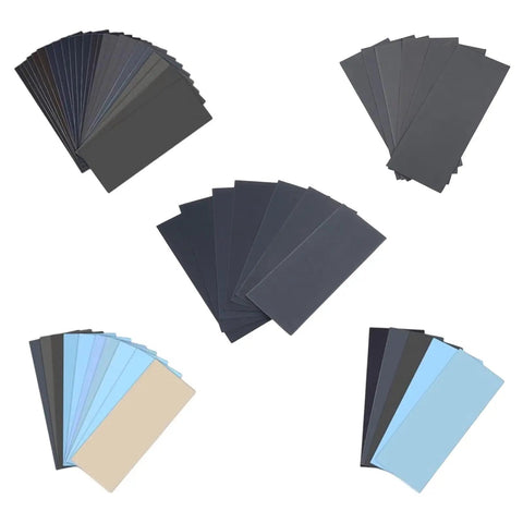 Heavy Duty Sandpaper Sheets For Wood And Metal Projects Super Grippy Silicon Carbide Grip in various colors.