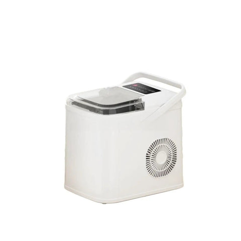 Slick Countertop Portable Nugget Ice Maker With Hella Quick Freezing Ability And Easy Self Cleaning System Holding Twenty Six Pounds Of Chunky Ice.
