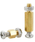 Brass Standoff Spacer Kit 10Pcs M2 M2.5 M3 Hex Threaded Bracket Pillars For Motherboard And PCB Mounts 17mm Length Bracket Rack Support Metal Screws Nuts Bolts For DIY Electronics And Furniture Projects, brass spacer with nut