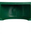 Sprinkler Overspray Guard For Lawns, green polypropylene splash shield with metal legs, stops water splash from impact heads outdoors