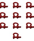 Three Quarter Inch Forged Screw Pin Shackle D Ring Ten Pack For Rope Cable And Chain Rigging With Three And A Quarter Ton Working Load Limit