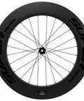 Front view of Dope Carbon Fiber Road Bike Disc Brake Wheelset 700c Tubeless Ready 88mm by 25mm Deep Rim Shimano 8-12 Speed