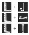 Universal L Shape Dome Camera Bracket for wall or ceiling mounts and compatible accessories for security CCTV systems.