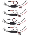 2300KV Brushless Motor With 12A ESC Prop Set For FPV Drones And Quadcopters laid out in a row for QAV250 2204 series